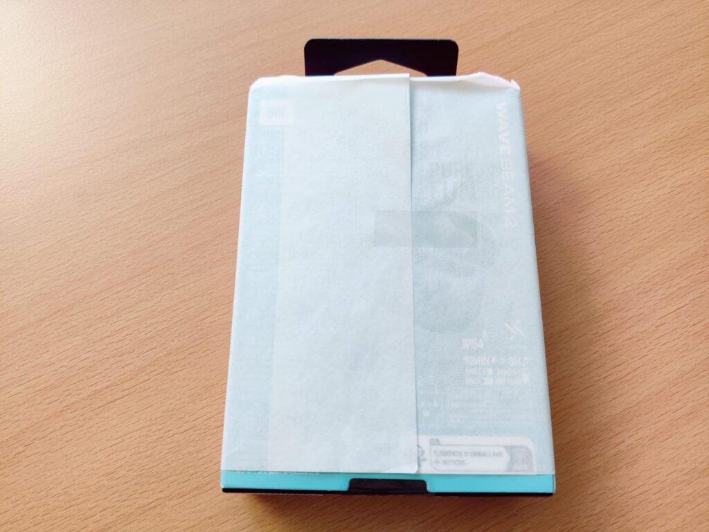 JBL Wave Beam 2 In-Ear-Kopfhörer Verpackung von hinten