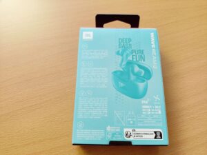 JBL Wave Beam 2 In-Ear-Bluetooth-Kopfhörer Packung von hinten