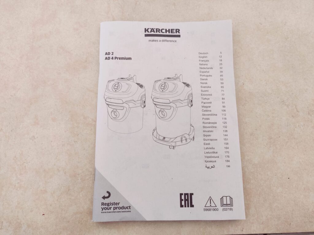 Kärcher AD 4 Premium Aschesauger Bedienungsanleitung