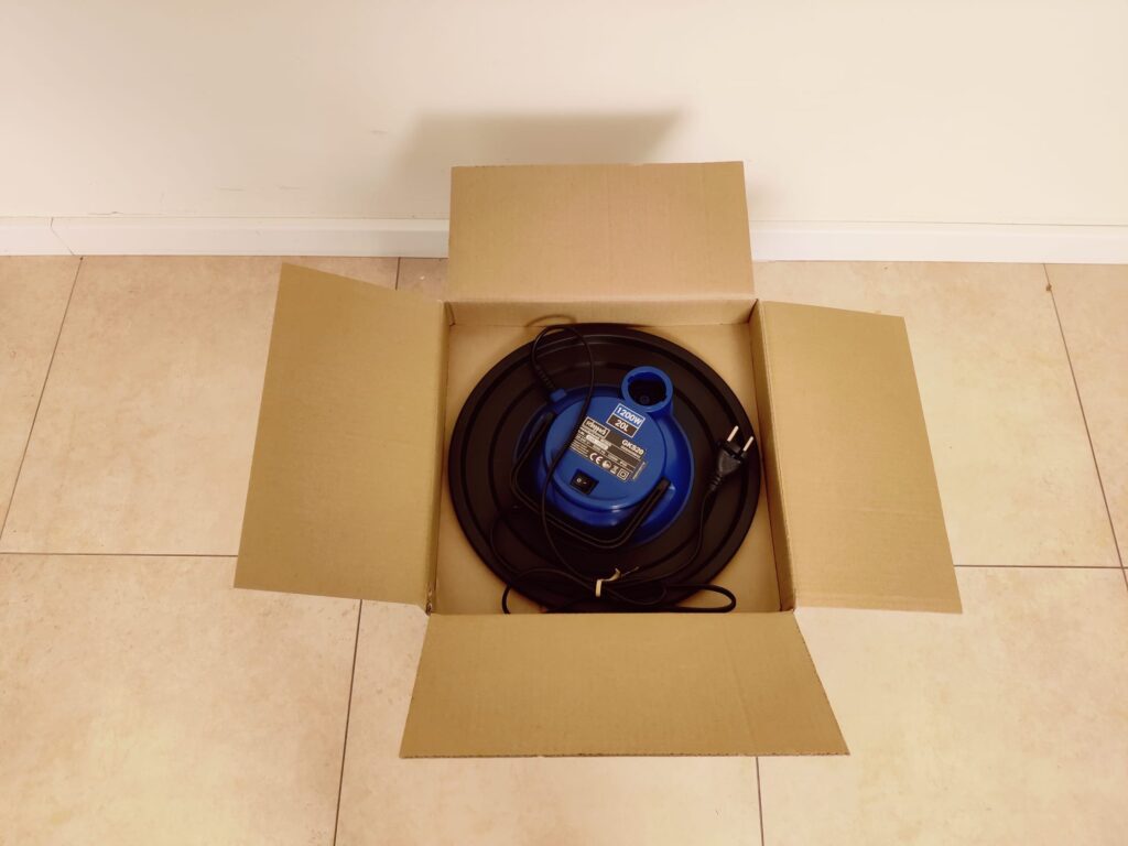 Scheppach GKS20 Aschesauger Verpackung offen