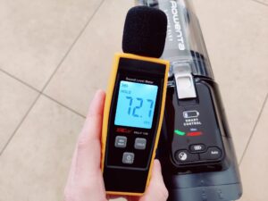 Rowenta RH9B36 X-Force Flex 14.80 Akku-Staubsauger Lautstärke im Max-Modus