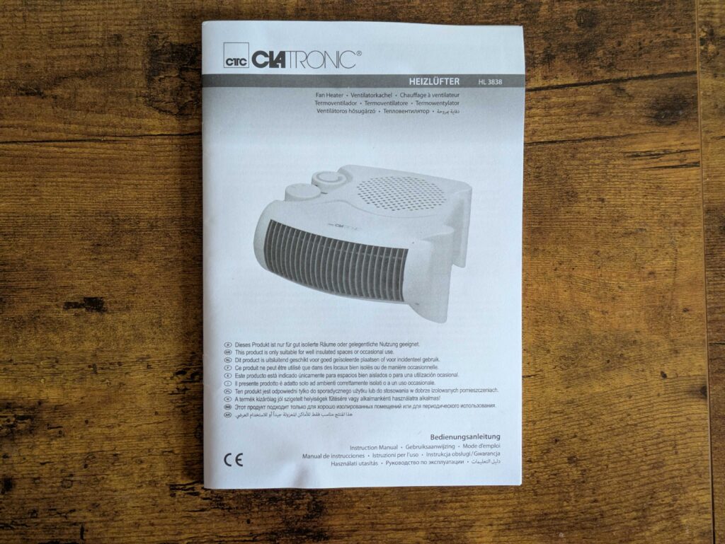 Anleitung des Clatronic HL3838 Heizlüfters