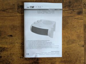 Anleitung des Clatronic HL3838 Heizlüfters
