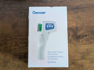 Verpackung des Berrcom JXB-178 Stirnthermometers von vorne