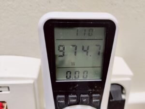 Scheppach BLV3000E Laubsauger Stromverbrauch auf höchster Stufe