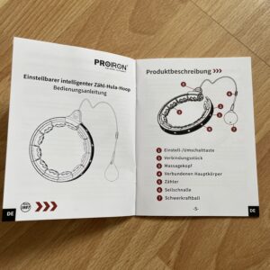 PROIRON Smart-Hula-Hoop Anleitung