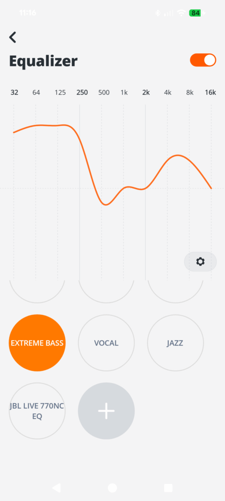 JBL Tour One M3 Noise-Cancelling-Kopfhörer App Screenshot