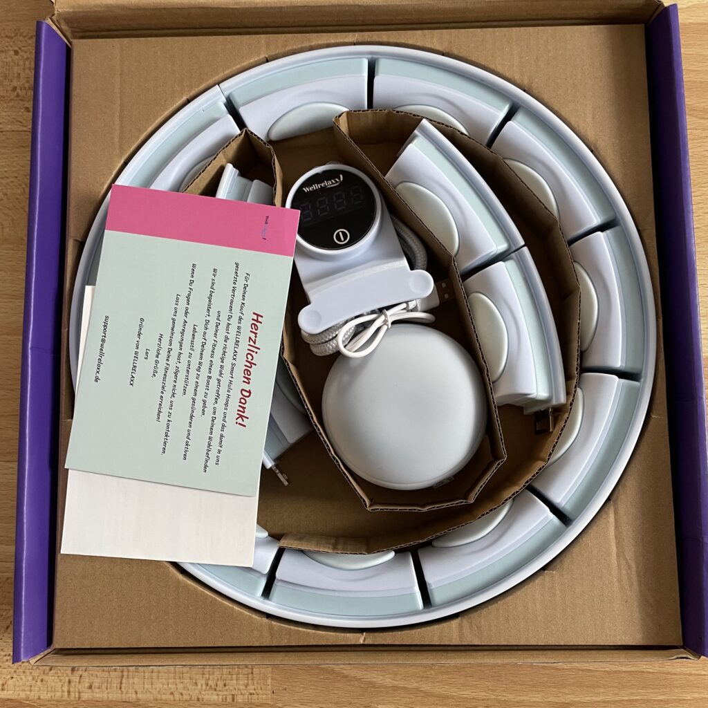 Wellrelaxx Smart-Hula-Hoop Lieferumfang