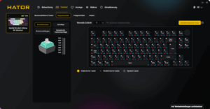 Software der HATOR Skyfall 80 MAG Ultima 8K Gaming-Tastatur