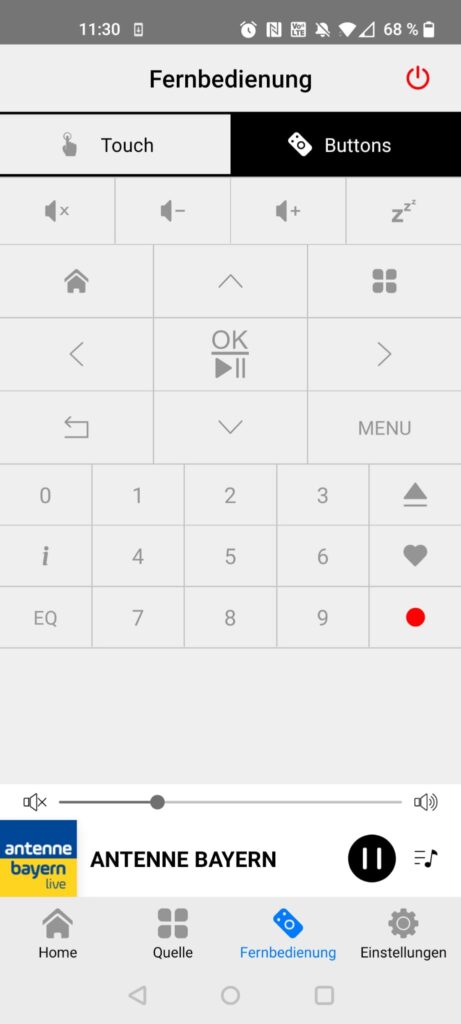 Telestar TOP 250 Internetradio App Fernbedienung