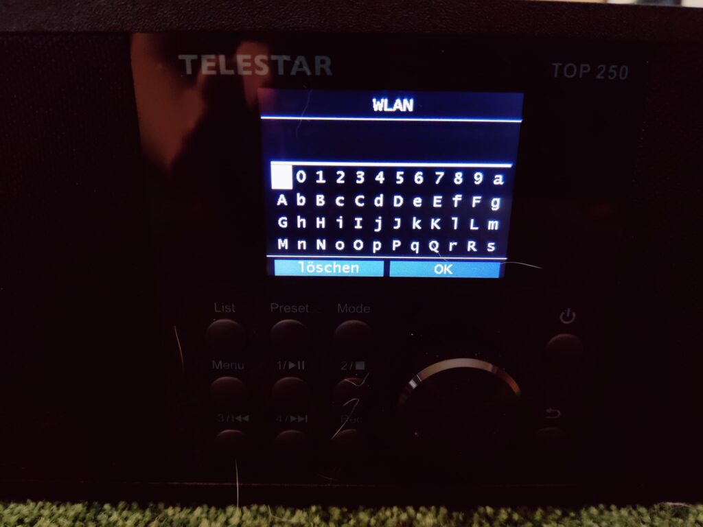 Telestar TOP 250 Internetradio WLAN-Verbindung