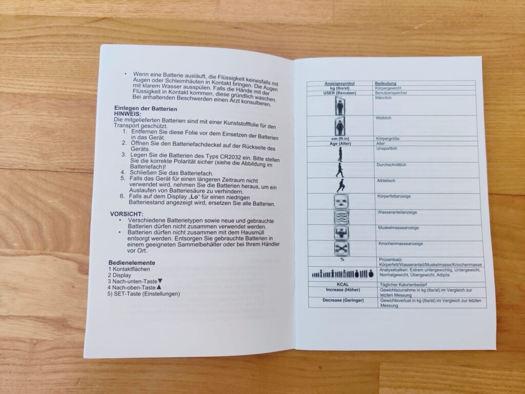 Grundig 18682 Personenwaage Bedienungsanleitung innen