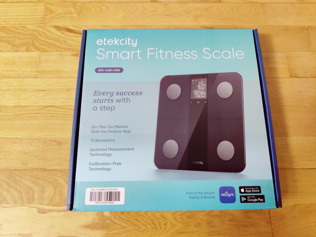 Etekcity EFS-C651-KDE Körperfettwaage Verpackung