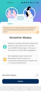 Etekcity EFS-C651-KDE Personenwaage App Nullstrom-Modus