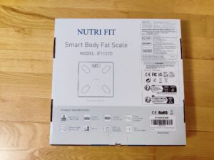 NUTRI FIT iF1122D Körperfettwaage Verpackung Rückseite