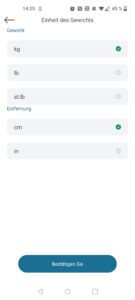 NUTRI FIT iF1122D Körperfettwaage App Gewichtseinheit