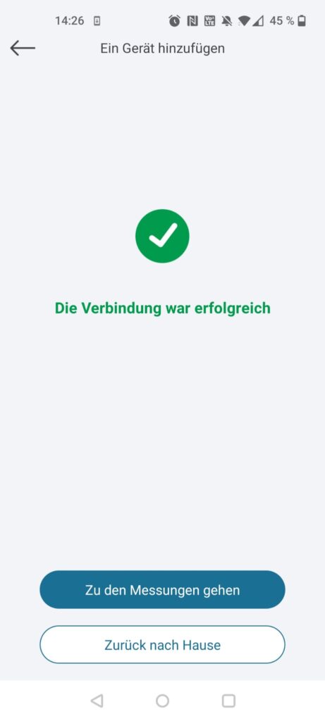 NUTRI FIT iF1122D Körperfettwaage App Gerät hinzugefügt