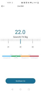 NUTRI FIT iF1122D Körperfettwaage App Ziel-BMI