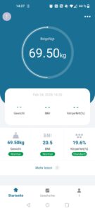 NUTRI FIT iF1122D Körperfettwaage App Gewichtsanzeige