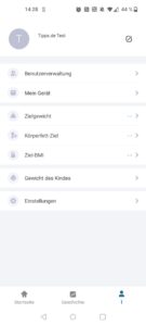 NUTRI FIT iF1122D Personenwaage App Profil