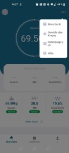 NUTRI FIT iF1122D Personenwaage App Sidebar