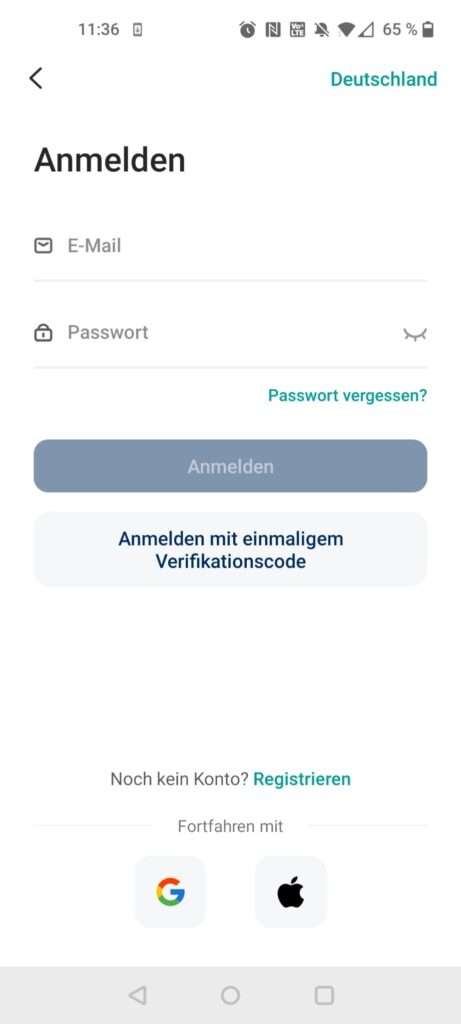 Etekcity EFS-C651-KDE Körperfettwaage App Registrierung