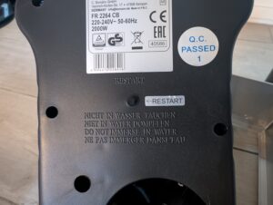 Bomann FR 2264 CB Fritteuse Restart Knopf