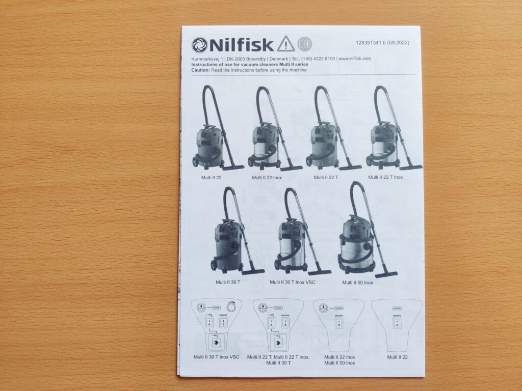 Nilfisk Multi II Nasssauger Schnellstartanleitung