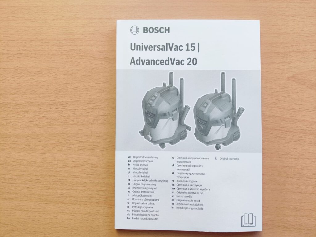 Bosch AdvancedVac 20 Nasssauger Betriebsanleitung