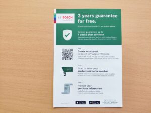 Bosch AdvancedVac 20 Nasssauger Garantiedokument