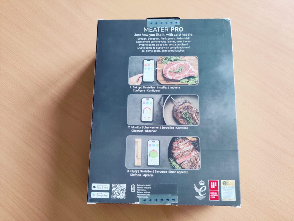 Meater Pro Grillthermometer Verpackung Rückseite