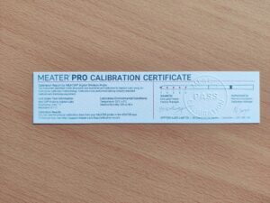 Meater Pro Grillthermometer Kalibrierungszertifikat