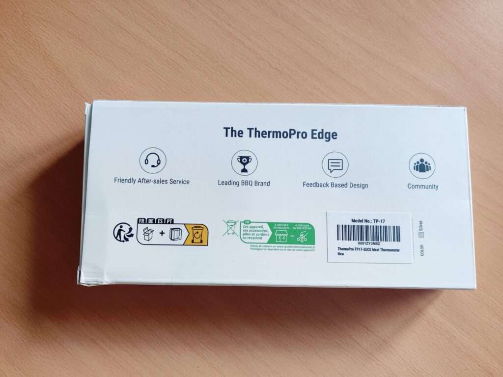 ThermoPro TP17 Grillthermometer Verpackung Rückseite
