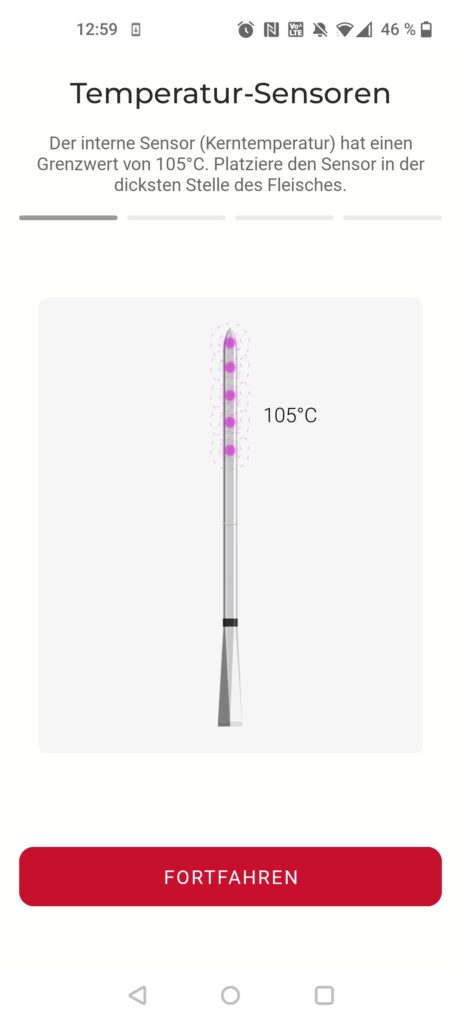 Meater Pro Grillthermometer App Temperatur-Sensoren