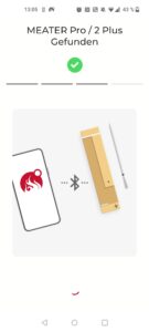 Meater Pro Grillthermometer App Bluetooth-Kopplung