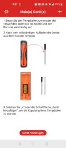 ThermoPro TP961 TempSpike Grillthermometer App Kopplung