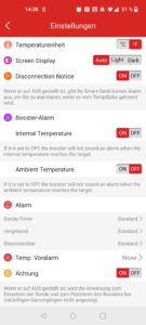 ThermoPro TP961 TempSpike Grillthermometer App Einstellungen
