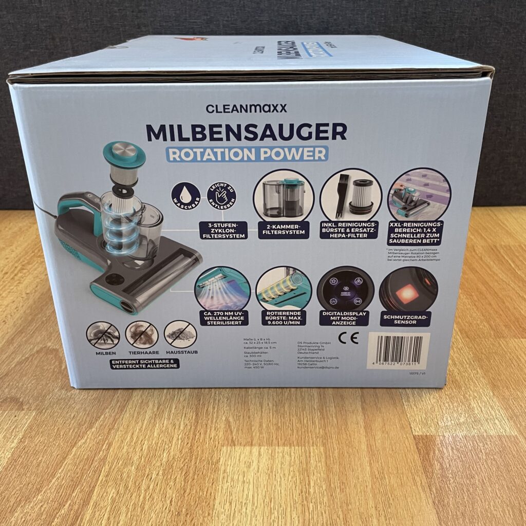 CLEANmaxx Milbensauger Verpackung