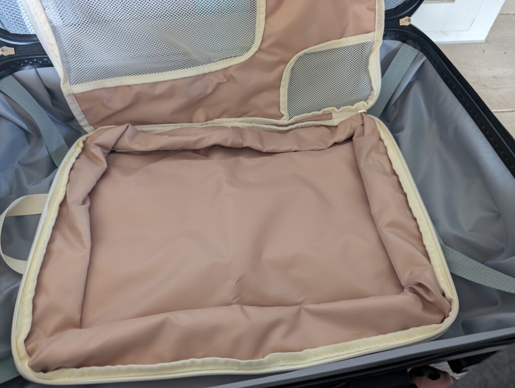 Coolife-Koffer Netztasche mit geschlossener Dehnfalte
