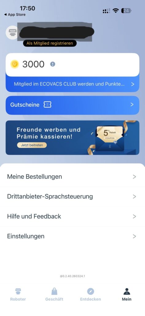 ECOVACS DEEBOT T90 PRO Omni Staubsauger-Roboter App