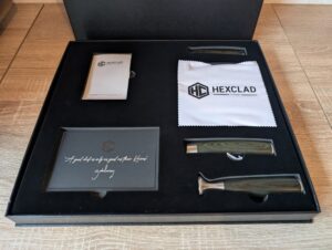 HexClad Essential Messerset Box geöffnet