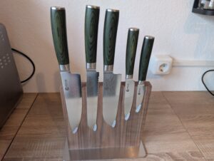 HexClad Essential Messerset Messer am Block