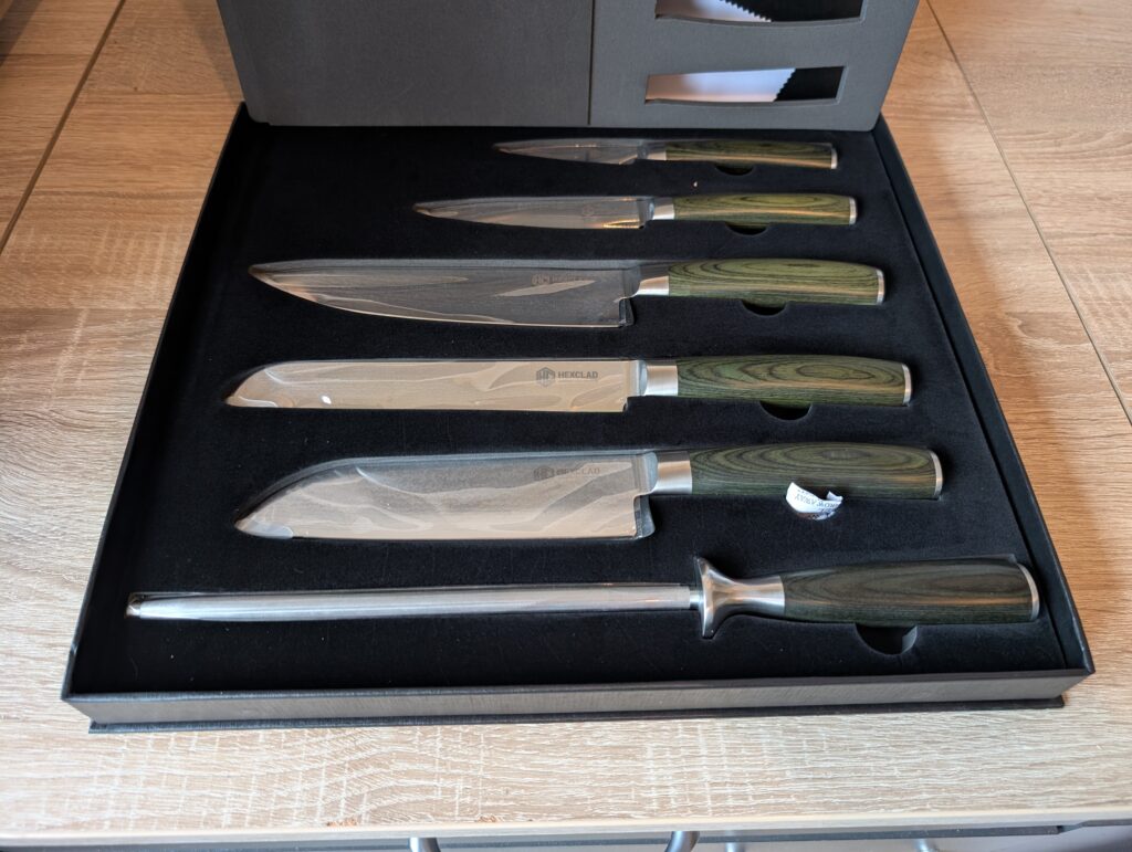 HexClad Essential Messerset Messer in der Box