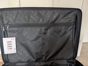 Samsonite Intuo Spinner L Koffer geteiltes Teißverschlussfach im Deckeltrenner