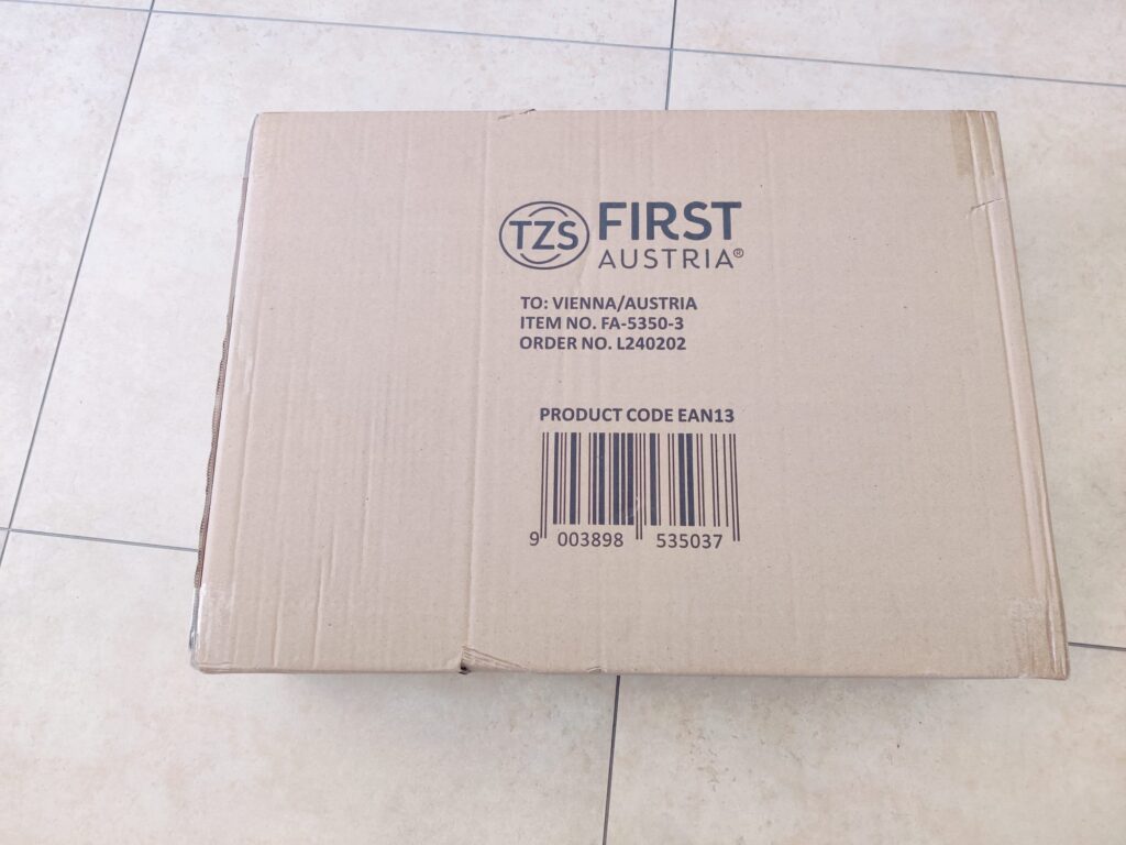 TZS First Austria FA-5350-3 Elektrogrill Umverpackung