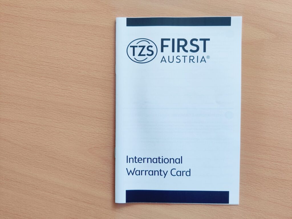 TZS First Austria FA-5350-3 Elektrogrill Garantiedokument
