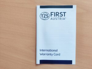 TZS First Austria FA-5350-3 Elektrogrill Garantiedokument