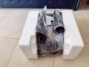 George Foreman 22460-56 Elektrogrill in Styropor verpackt