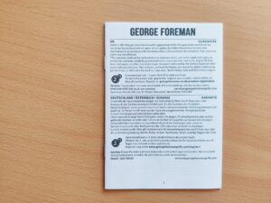 George Foreman 22460-56 Elektrogrill Garantiedokument