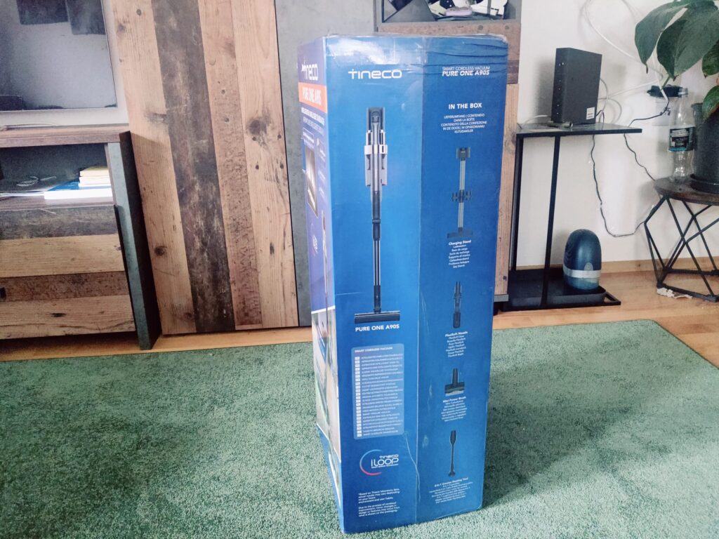 Tineco Pure ONE A90S Akku-Staubsauger Verpackung seitlich